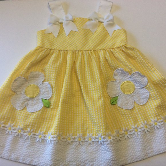 IRIS & IVY 2 PIECE YELLOW SUMMER BABY GIRL DRESS - Picture 1 of 6